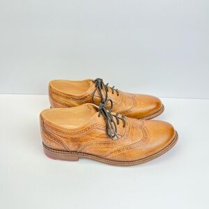 Bed Stu Cobbler 100 Organic Leather Oxford Women’s Size 7 Shoes Made In USA Tan